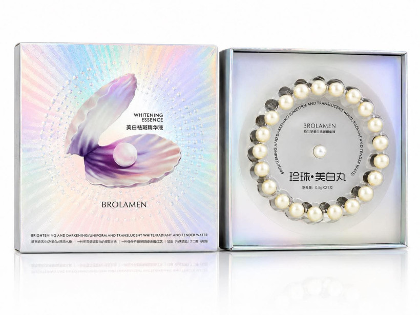 BROLAMEN Whitening Essence Pearl Capsules – Esencja w perłach do twarzy