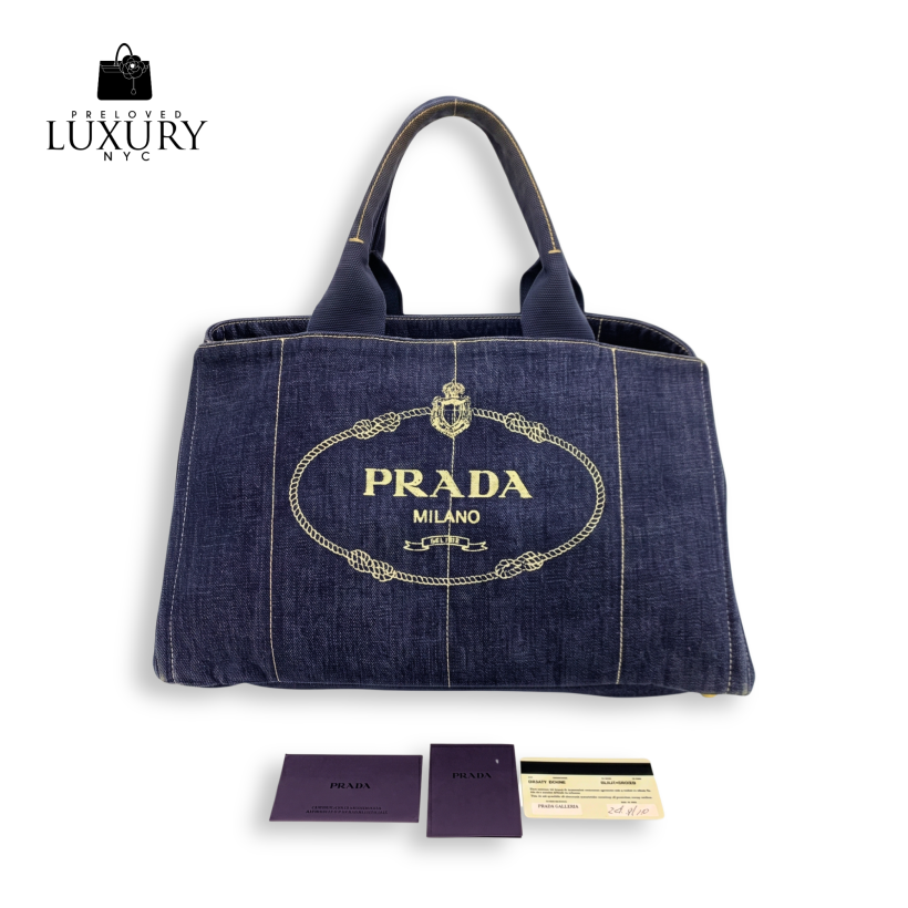 PRADA Denim Canvas Tote Bag (BN1872)