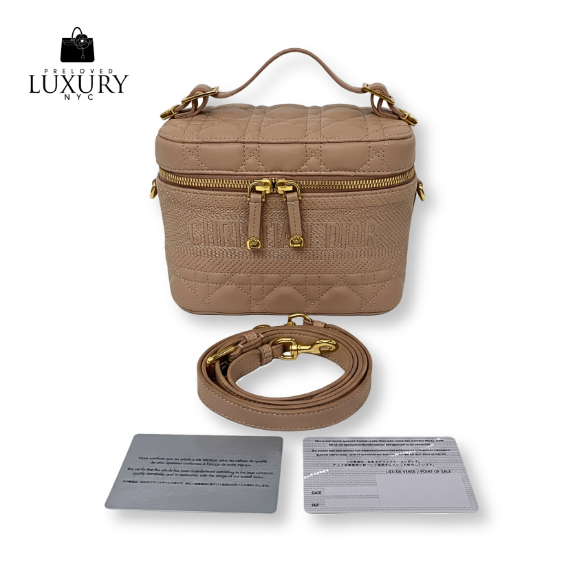DIOR Travel Small Lambskin Vanity 2-Way Top Handle Bag (S5488UNTR)