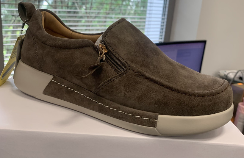 Buty zamszowe wsuwane - wkładka ortopedyczna -39- fango - 18284