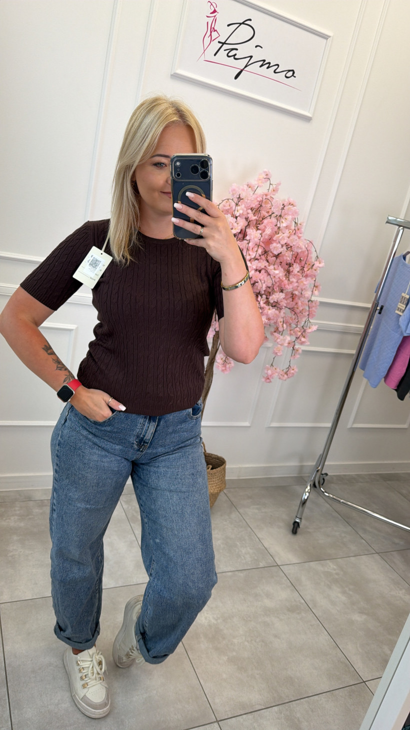 Sweter basic warkocz 15269