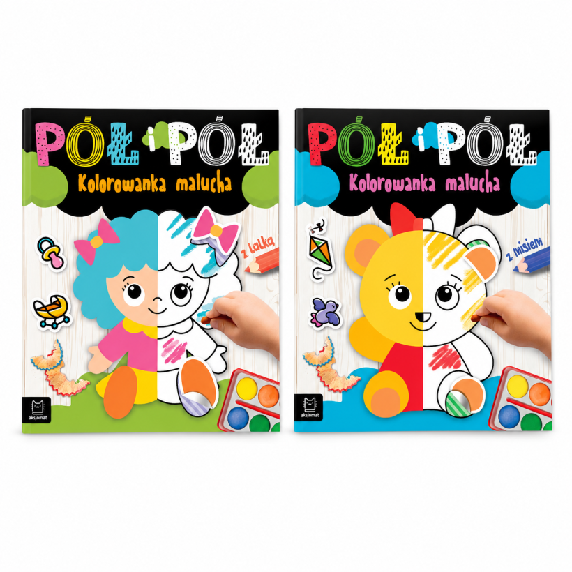 Zestaw kolorowanek pół na pół