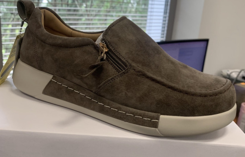 Buty zamszowe wsuwane - wkładka ortopedyczna -37- fango - 18284