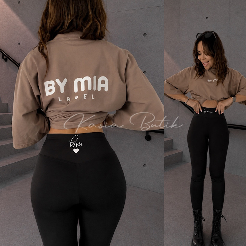 Legginsy Modelująco-Wyszczuplające Lycra By Mia Haft Śmietankowy