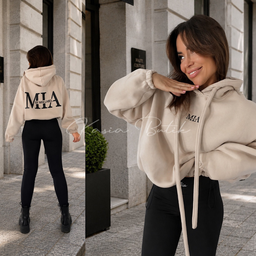 Bluza Bawełniana By Mia Label 2026 Beżowa 
