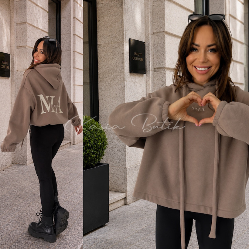 Bluza Bawełniana By Mia Label 2026 Cappuccino 