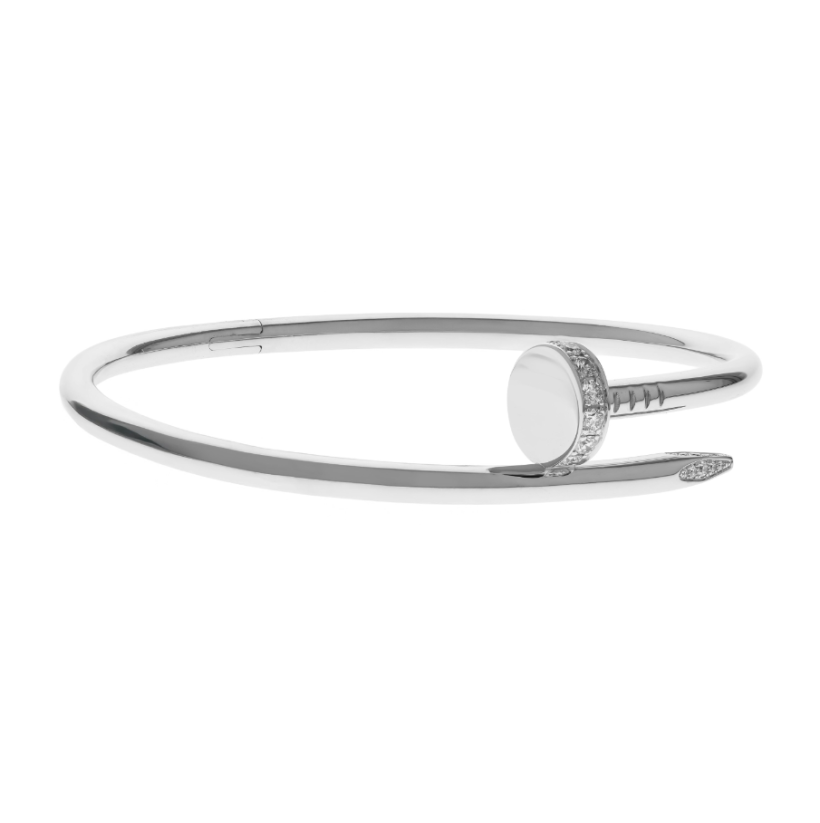 PAVÉ NAIL OPEN CUFF BRACELET WITH LAB-GROWN DIAMOND