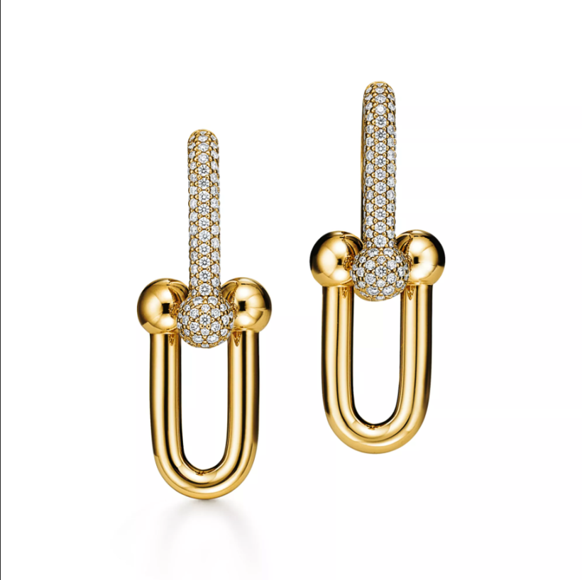 OVAL PAPERCLIP LINK EARRINGS