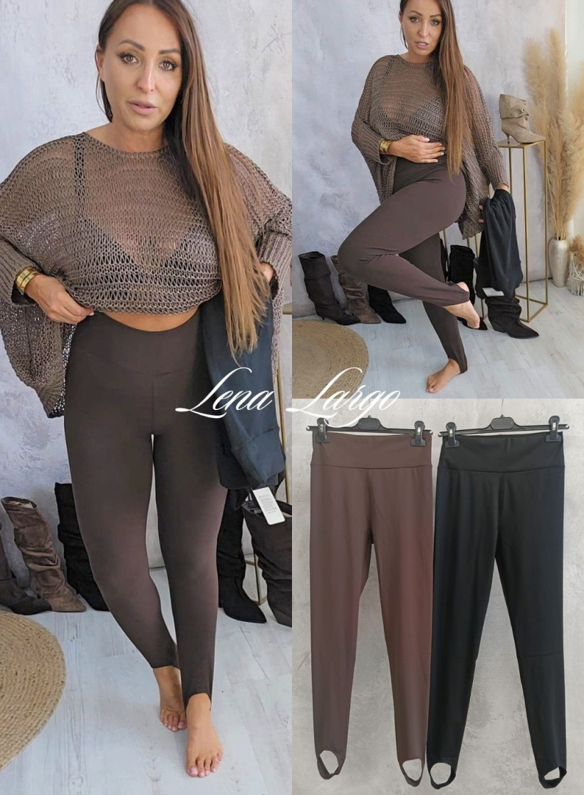 Legginsy Brite narciarki prążęk 