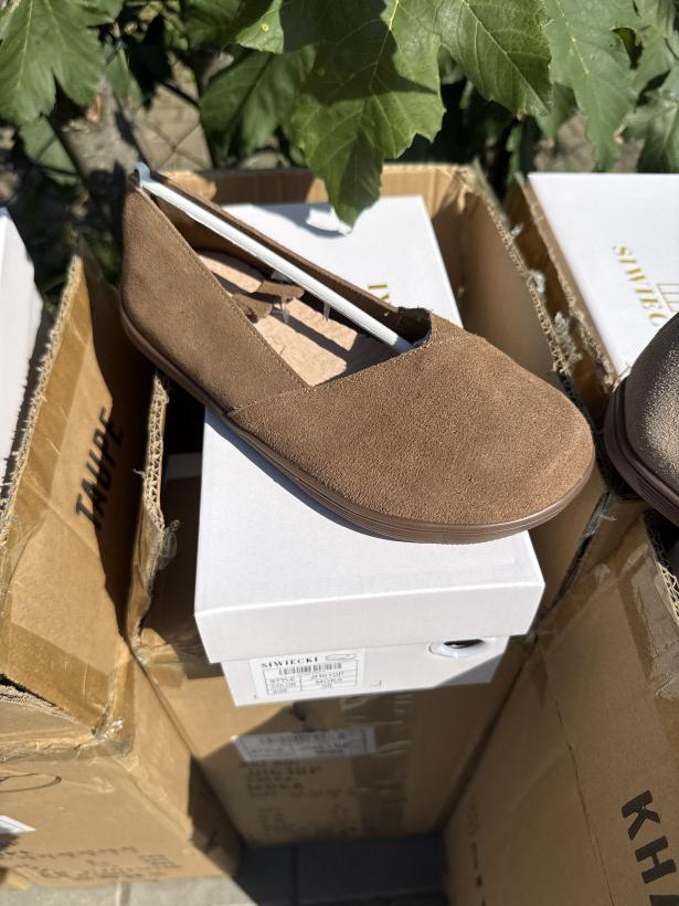 Siwy 10 balerina ze skóry naturalnej Siwiecki JH610P moka