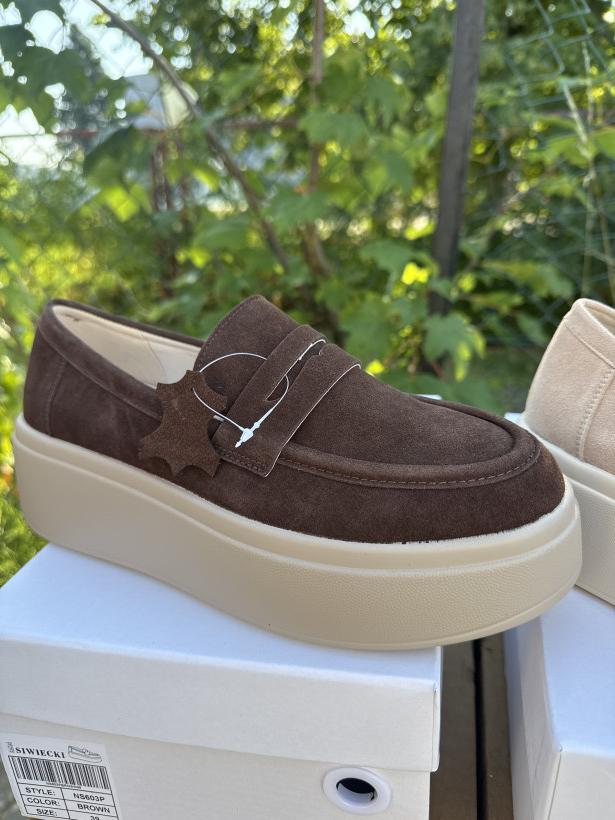 Siwy 20 mokasyn buła czekoladowa Siwiecki NS603P brown