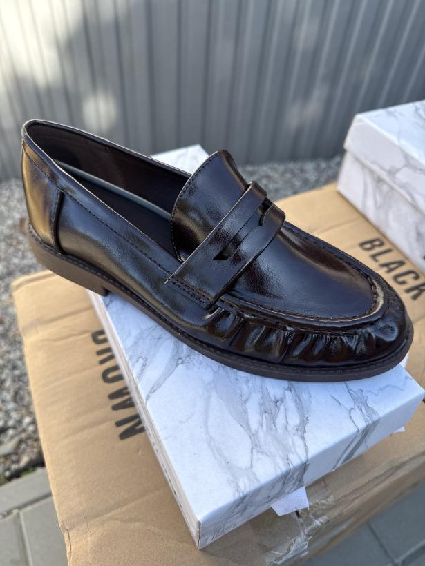 Sis 1 mokasyn lakierowany marszczony JH605P brown