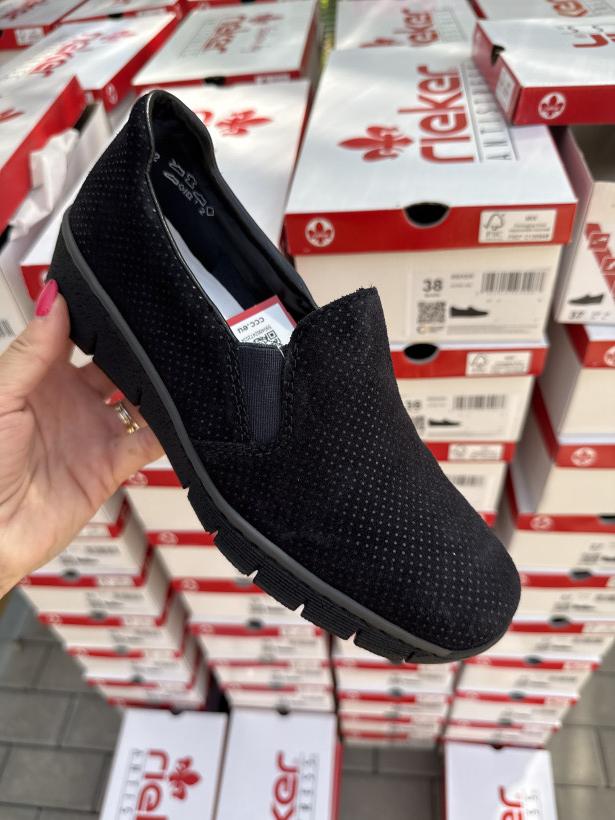 RIEKER - PÓŁBUT DAMSKI 53766-18A BLACK
