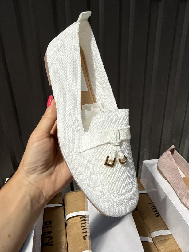 Letni 14 balerina biała ozdoba 1241 white 