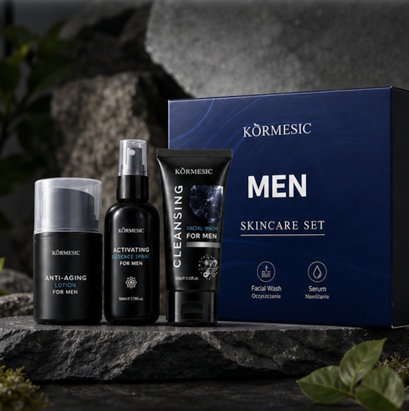 Körmesic Men Skincare Set granatowy zestaw do pielęgnacji męskiej skóry