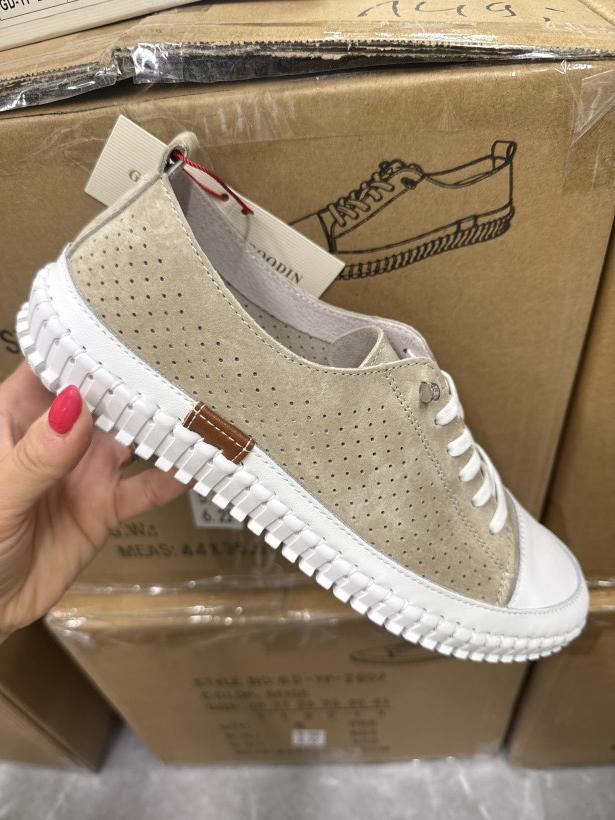 Ulubiony 24 Goodin trampek na gumki beżowy GD-YP-2607 beige