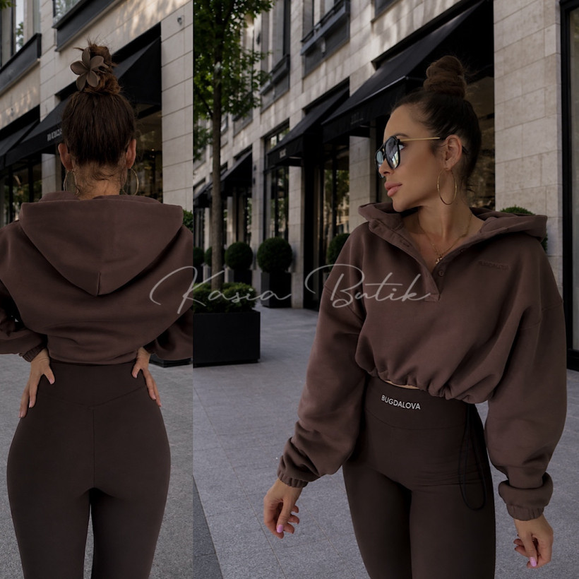 Bluza Bawełniana Bugdalova Short Mleczna Czekolada