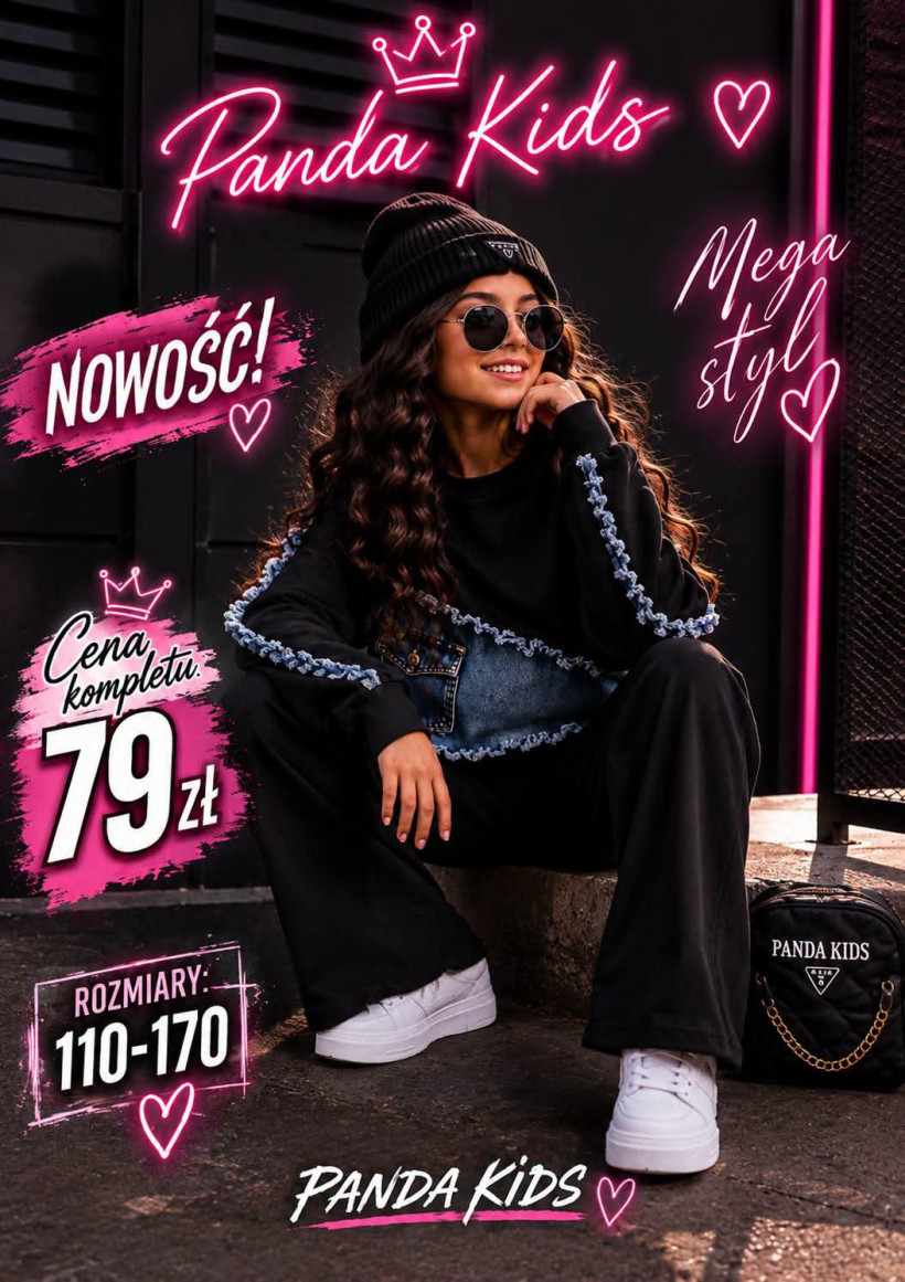 Komplet bawełna jeans czarny