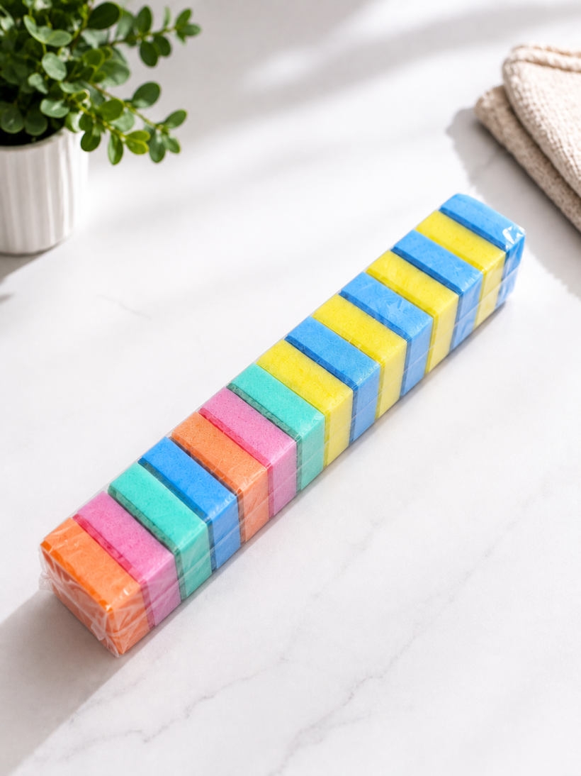 Zestaw gąbek kuchennych do zmywania – 18 szt.