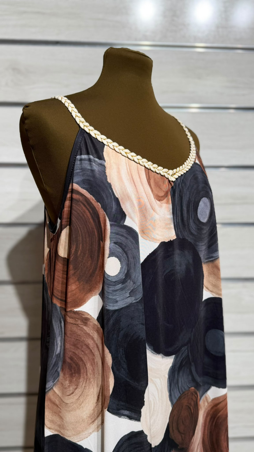 VESTIDO ALÇA TRANÇA DOURADA