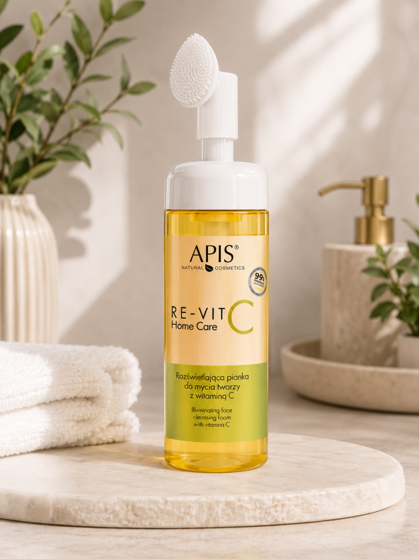 APIS Re-Vit C Home Care Rozświetlająca Pianka do Mycia Twarzy z Witaminą C 150 ml