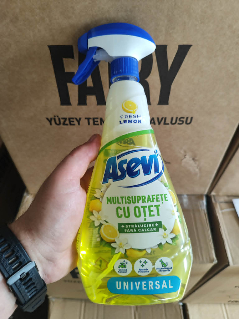 Płyn Asevi do czyszczenia z dodatkiem octu o zapachu cytryny 750ml
