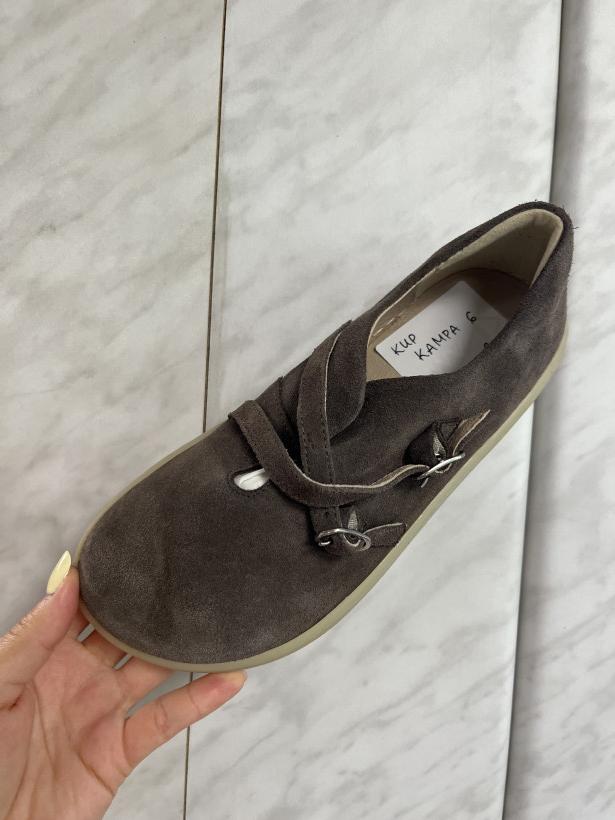KAMPA 6 but barefoot czekoladowa balerina z paskami czas oczekiwania 14 dni