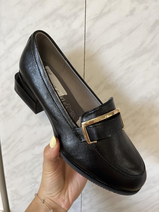 ELEGANT 6 mokasyn daszyński sa267-2 black mokasyn lico z ozdobą 
