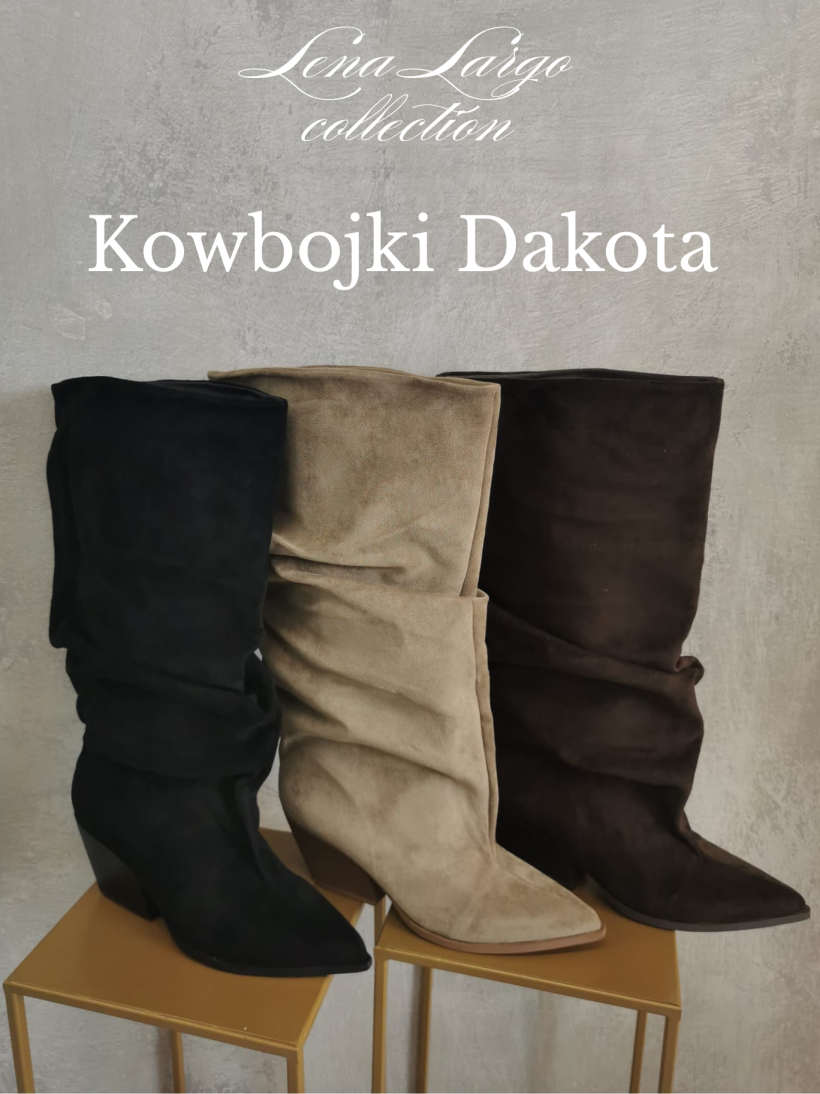 2gat. Kozaki kowbojki Dakota ekoskóra