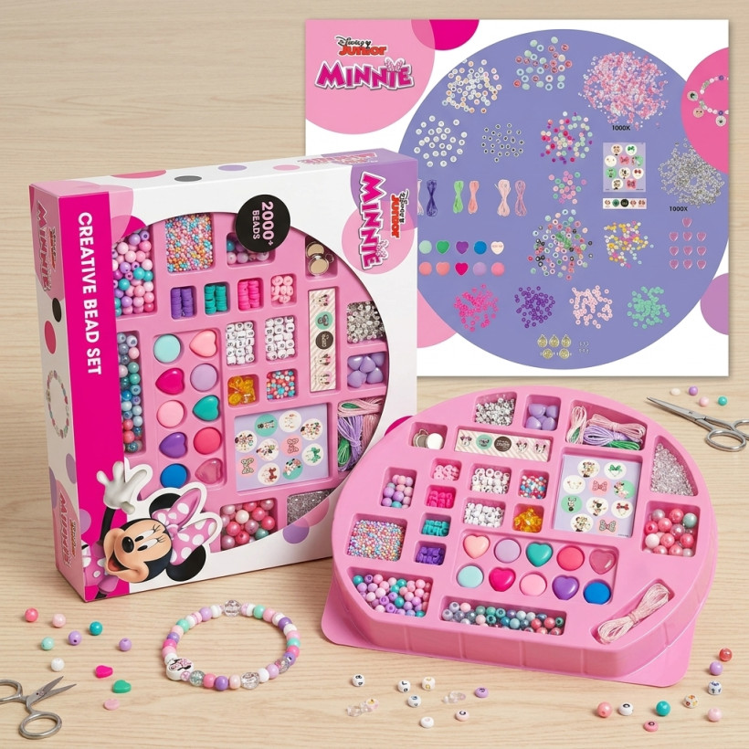 Kreatywny zestaw koralików Minnie – ponad 2000 elementów