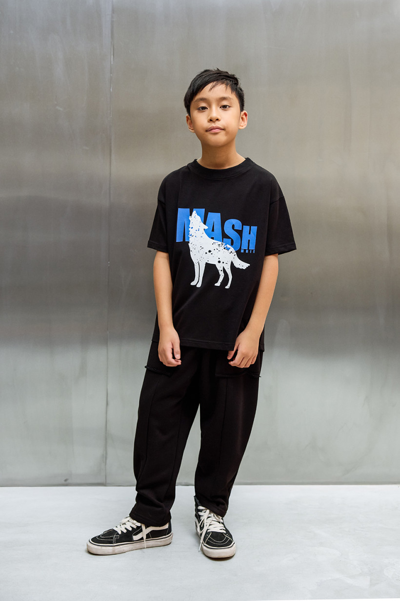 T-SHIRT CZARNY MASH MNIE