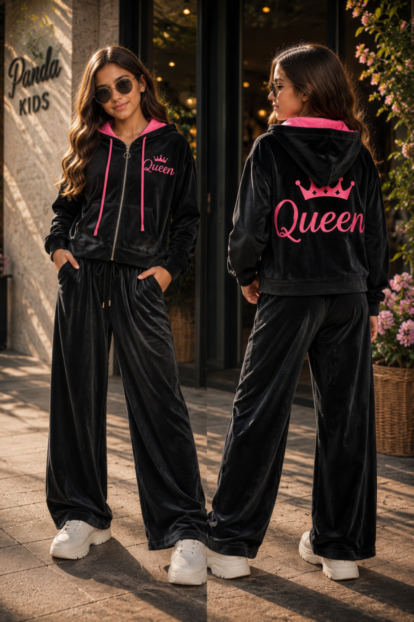 bluza kaptur QUEEN czarna