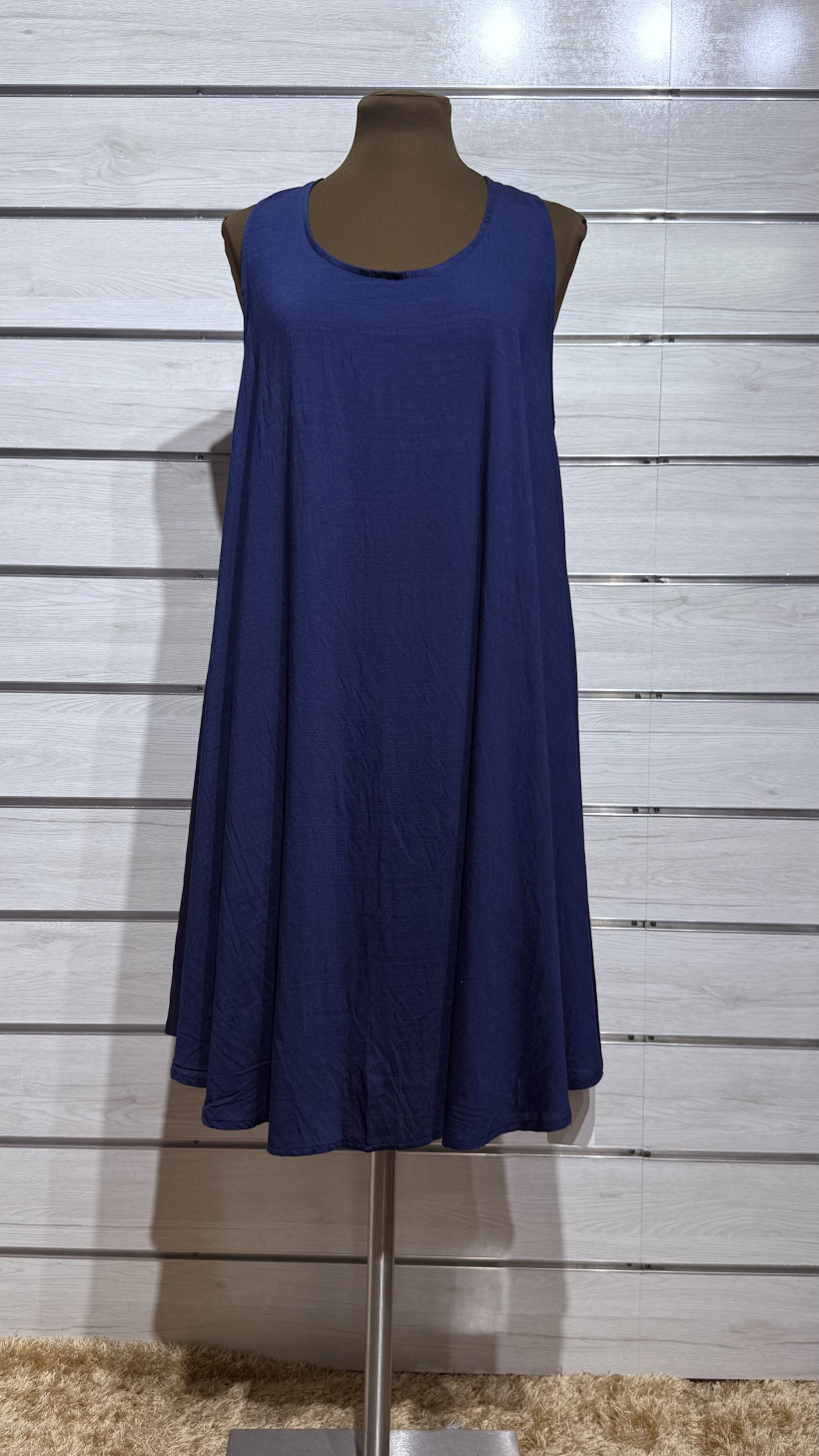 VESTIDO DE CAVA TECIDO ALINHADO