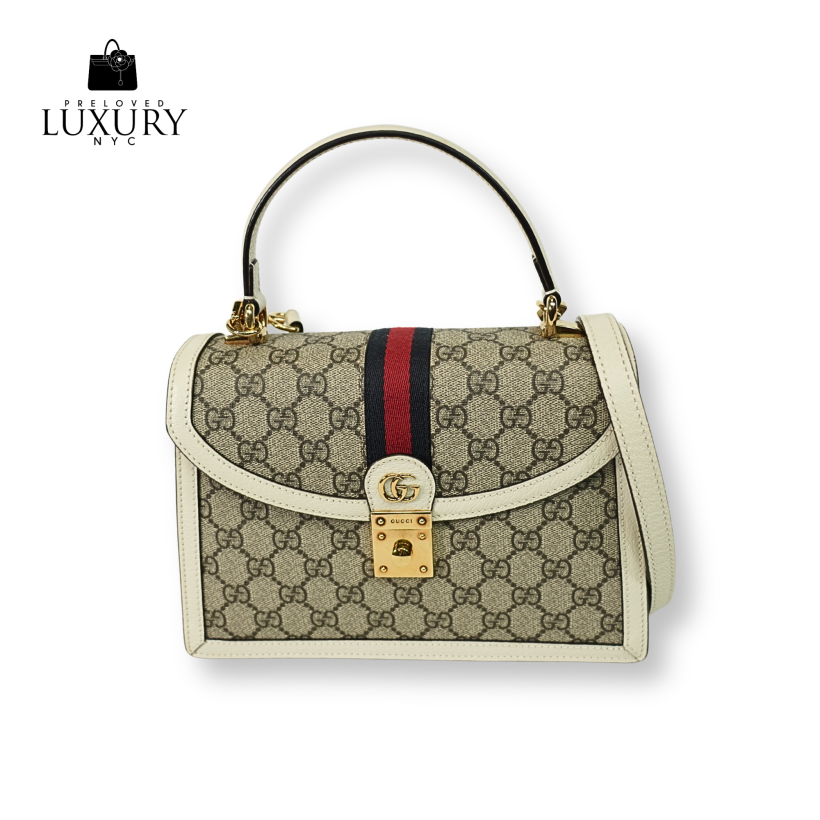 GUCCI Ophidia Monogram Small Top Handle Bag