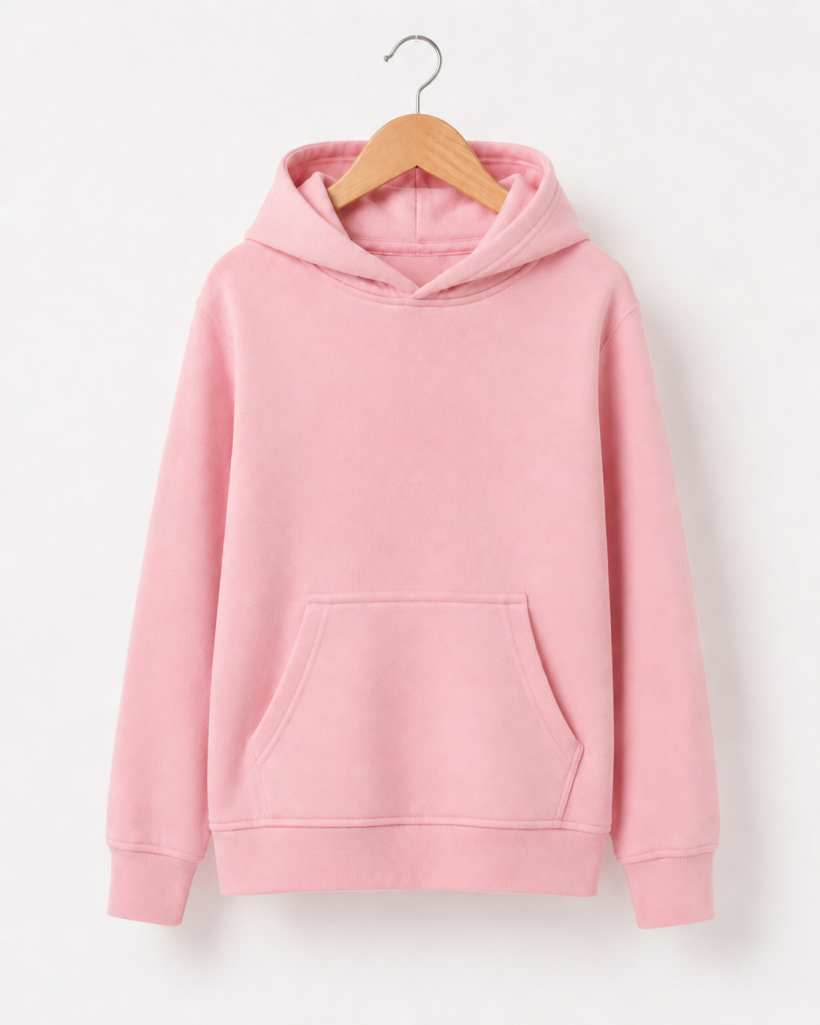 ZA Bluza Kangurek PUDER-  bez grafiki