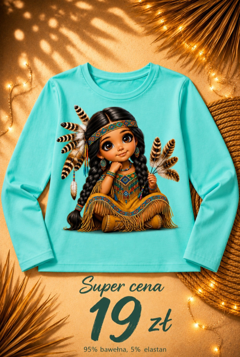 Z Bluzeczka 21735A- MIĘTA- INDIANKA 