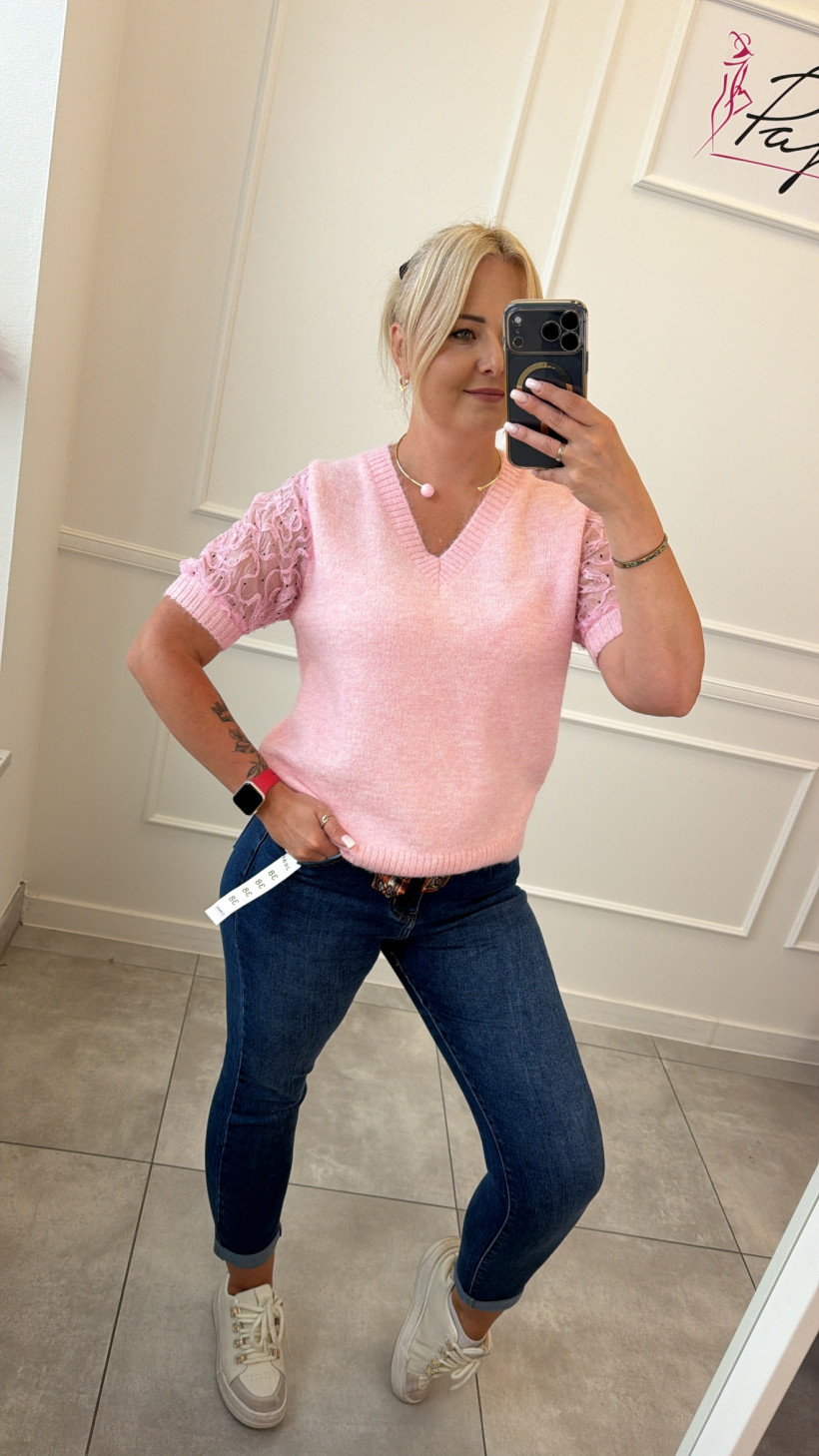 Sweter ozdobne rękawki 15360