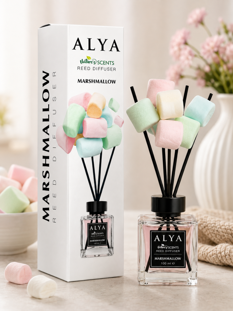 Alya Marshmallow – patyczki zapachowe z dyfuzorem 100 ml