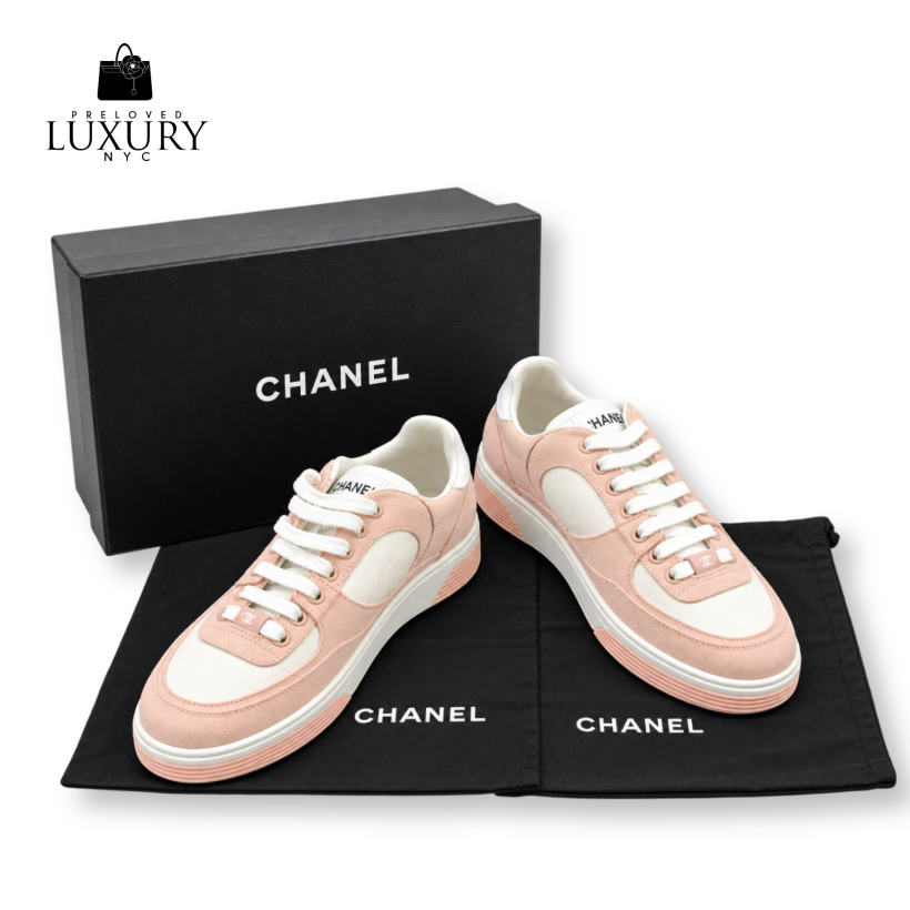 CHANEL CC Coco Mark Canvas Sneakers (G45352)