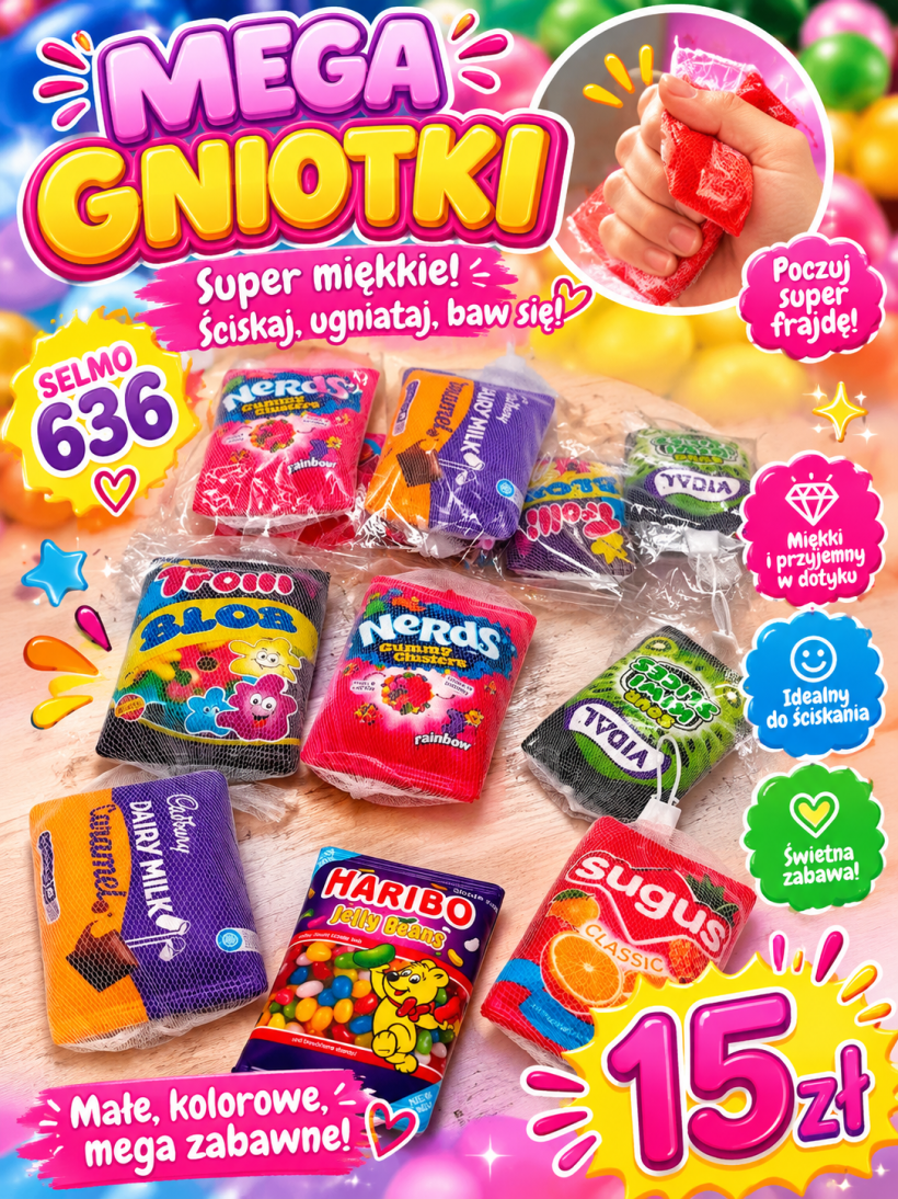 Gniotek paczka słodyczy