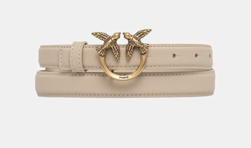 Pasek Pinko Love Berry H2 Belt Low PLLT 100125 A0F1 beżowy