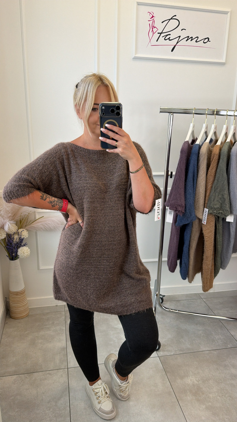Sweter dłuższy oversize 15373