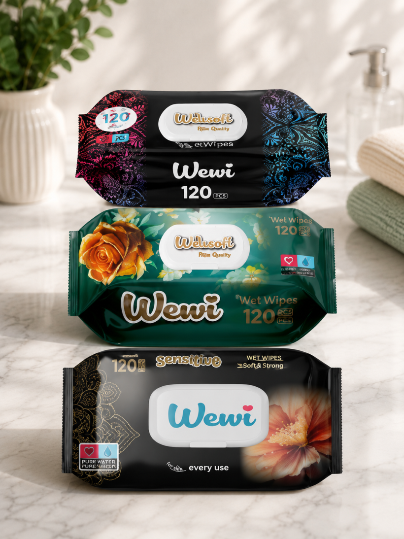 Wewi Chusteczki Nawilżane Dream Rose Flower Różne Zapachy 120 szt.