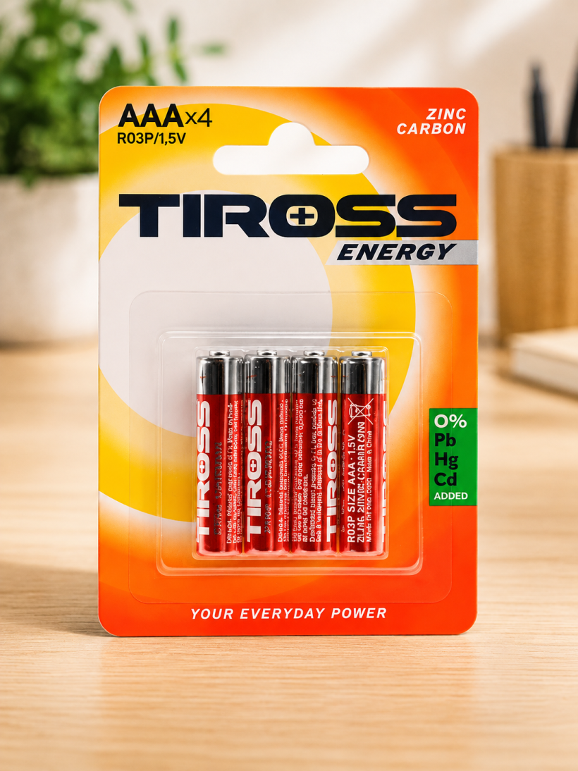 Baterie Tiross Energy R3 AAA 1,5 V – 4 sztuki