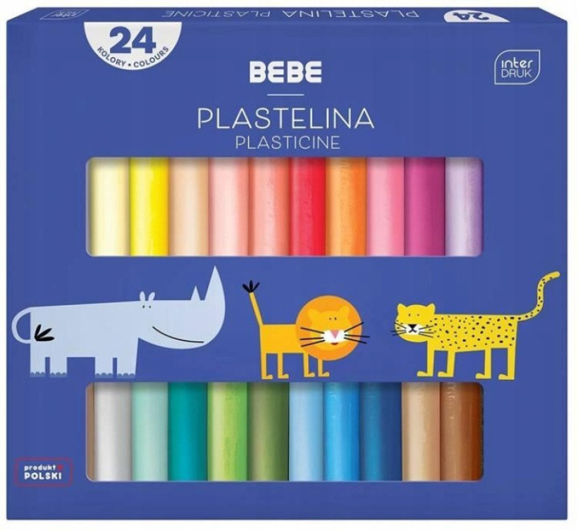 PLASTELINA SZKOLNA 24 KOLORY MIĘKKA  Interdruk 4312