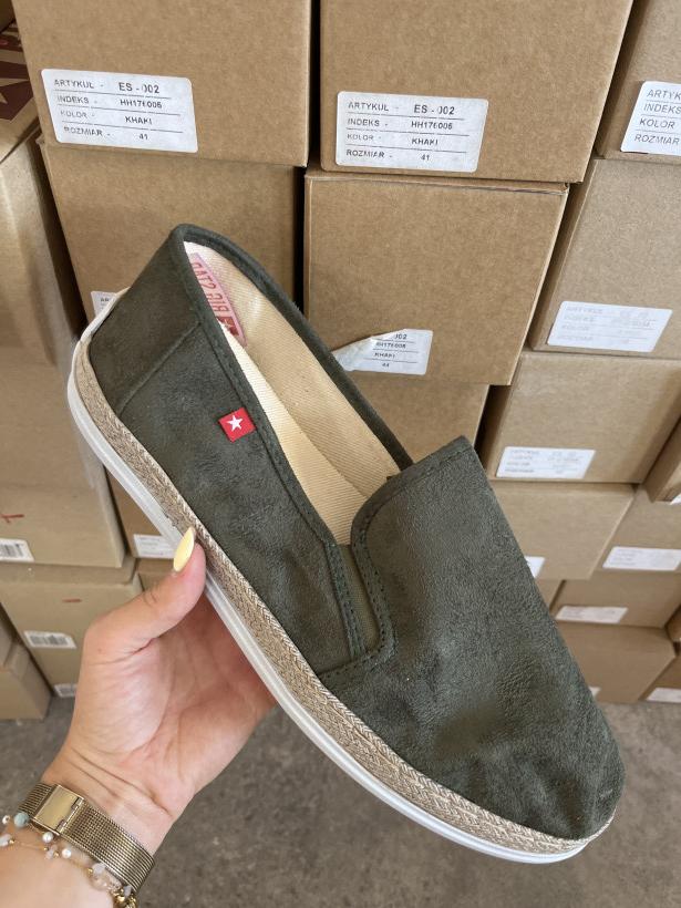 ESPADRYL 5 big Star hh176005 męski zielony espadryl khaki