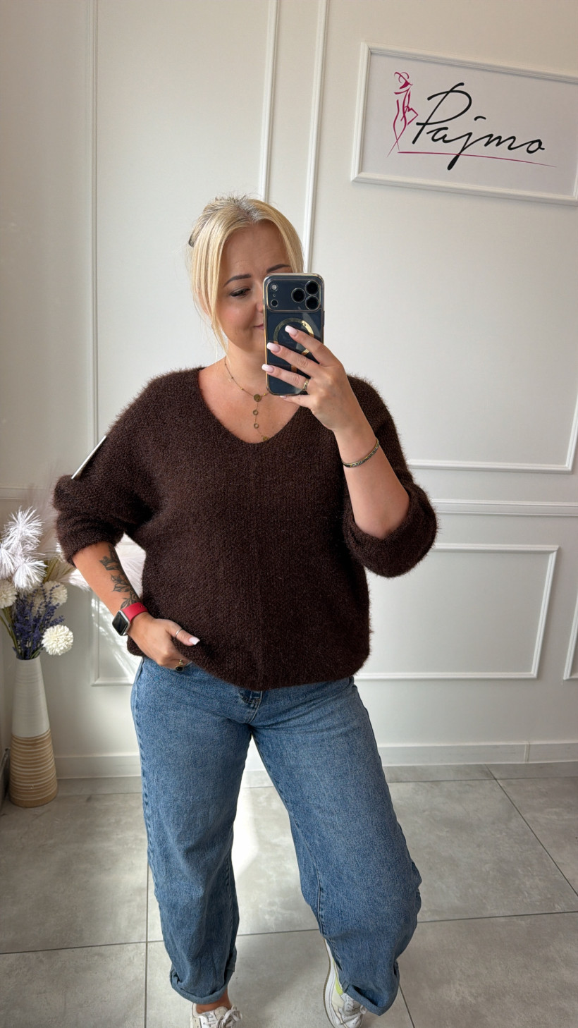 Sweter połyskująca nitka 15384