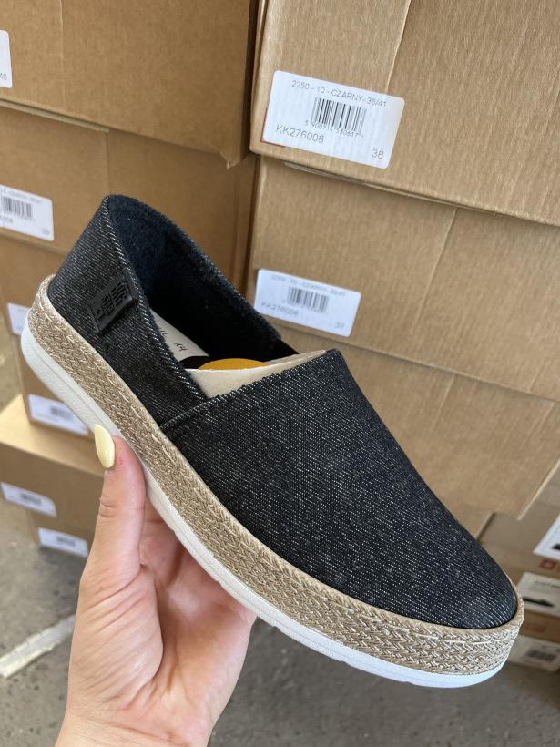 ESPADRYL 14 big Star kk276008 czarny jeansowy espadryl