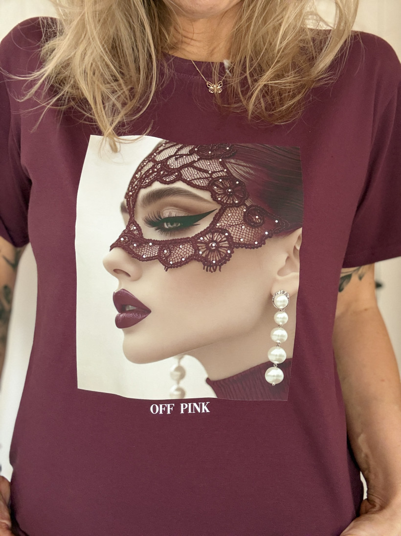 T-shirt Noir Off PINK
