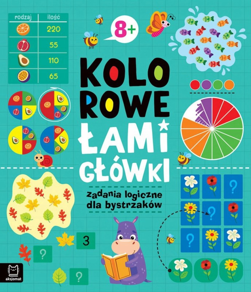 Kolorowe łamigłówki. Zadania logiczne dla bystrzaków 8+. 4339